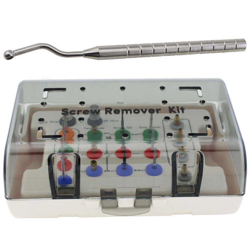 Kit extractor de tornillos fracturados para implantes dentales